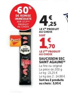 SAUCISSON SEC SAINT AGAÛNE