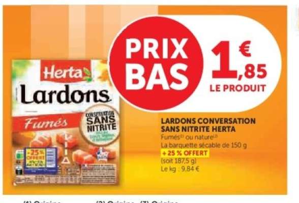 Lardons Conversation Sans Nitrite Herta