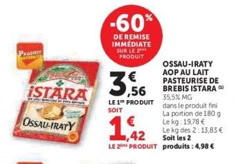 Ossau-Iraty AOP au lait pasteurisé de brebis Istara