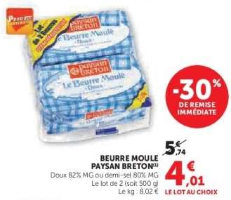 Beurre Moulé Paysan Breton