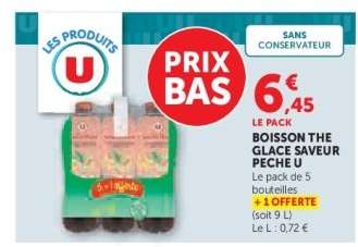 Boisson Thé Glacé Saveur Pêche U