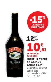 Liqueur Creme de Whisky Bailey's 17°