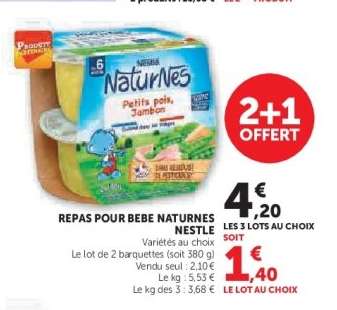 Repas pour bébé Naturnes Nestlé