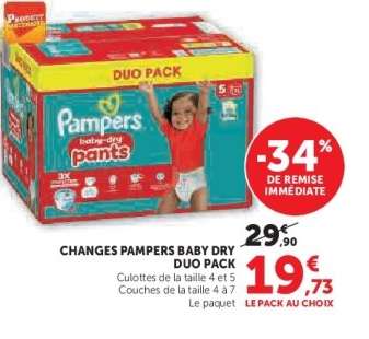 CHANGES PAMPERS BABY DRY DUO PACK
