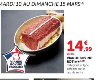 Viande Bovine : Rôti**