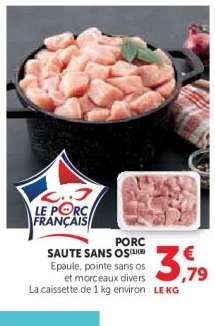 Porc : Sauté Sans Os