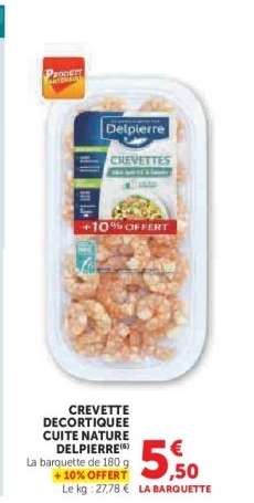 Crevette Décortiquée Cuite Nature Delpierre