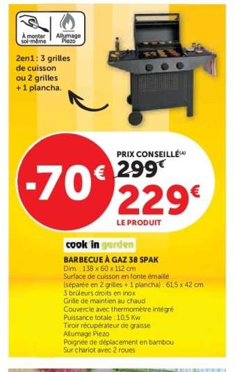 BARBECUE À GAZ 3B SPAK