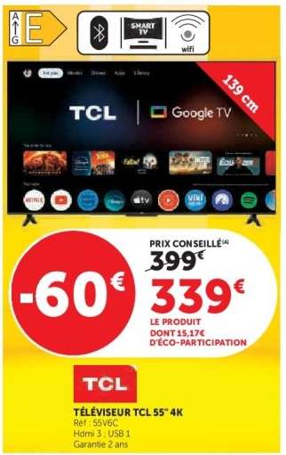 TÉLÉVISEUR TCL 55'' 4K