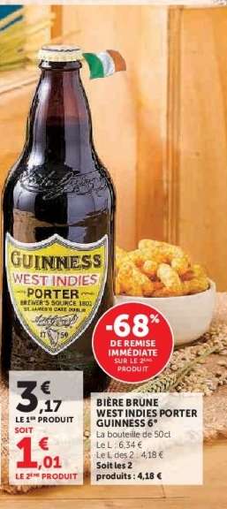 BIÈRE BRUNE WEST INDIES PORTER GUINNESS 6°