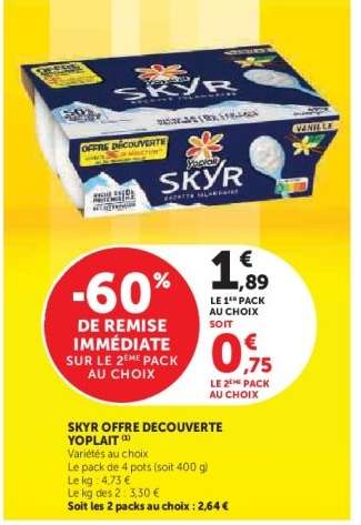 Skyr «Offre Découverte» YOPLAIT