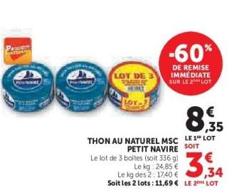 THON AU NATUREL MSC PETIT NAVIRE