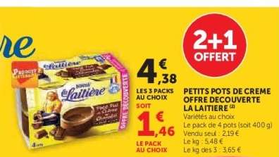 Petits Pots de Creme Offre Decouverte La Laitiere