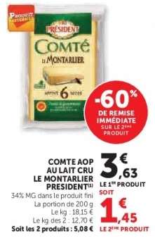 Comté AOP au Lait Cru Le Montarlier Président