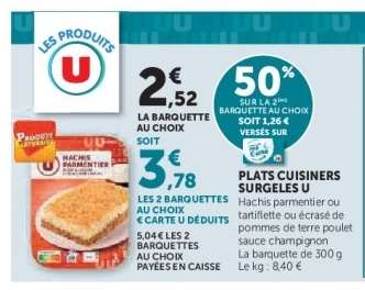 Plats cuisiners surgelés U