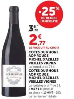 COTES DU RHONE AOP ROUGE MICHEL D'AZILLES VIEILLES VIGNES