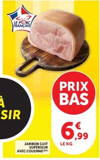JAMBON CUIT SUPÉRIEUR AVEC COUENNE