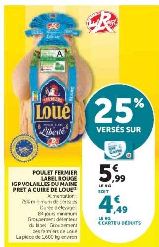 POULET FERMIER LABEL ROUGE IGP