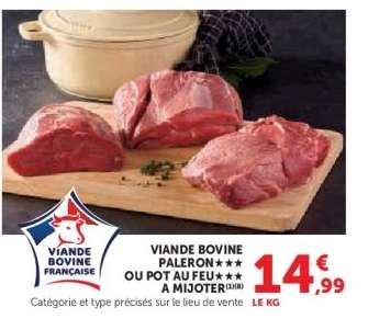 Viande Bovine Paleron ou Pot au Feu