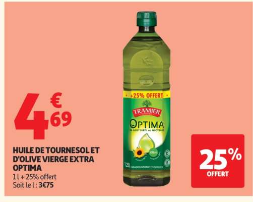 HUILE DE TOURNESOL ET D'OLIVE VIERGE EXTRA OPTIMA