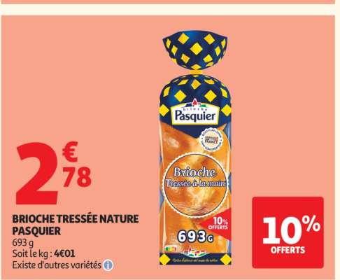 Brioche Tressée Nature Pasquier
