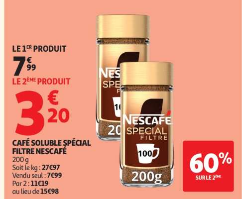 Café Soluble Spécial Filtre Nescafé