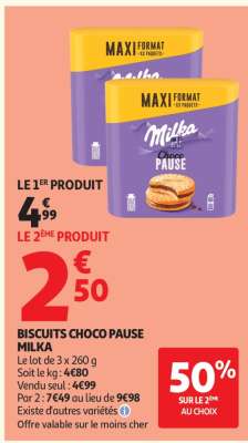 Biscuits Choco Pause Milka