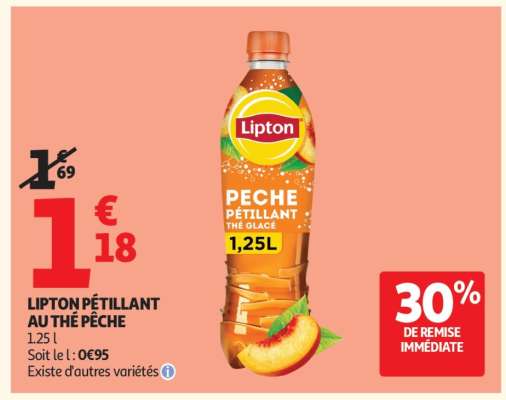 Lipton Pétillant au Thé Pêche