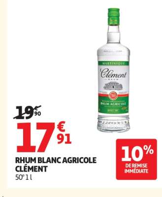 Rhum Blanc Agricole Clément