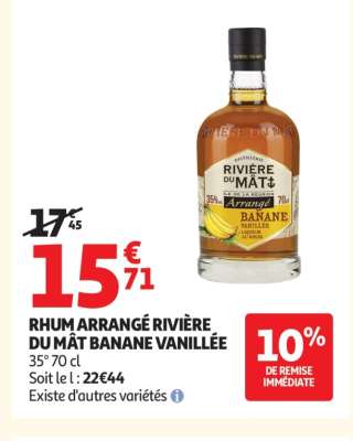 RHUM ARRANGÉ RIVIÈRE DU MÂT BANANE VANILLÉE