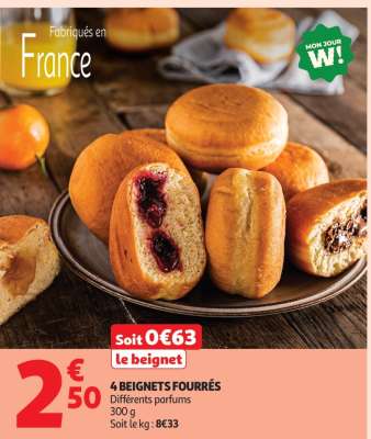 4 Beignets Fourrés