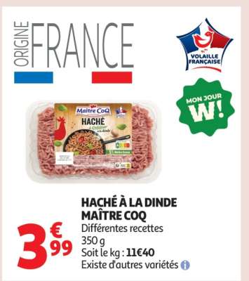 HACHÉ À LA DINDE MAÎTRE COQ