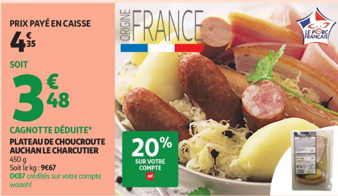 Plateau De Choucroute Auchan Le Charcutier