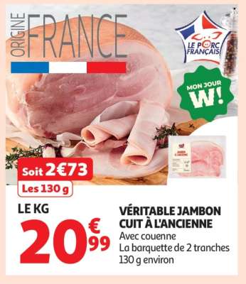 VÉRITABLE JAMBON CUIT À L'ANCIENNE