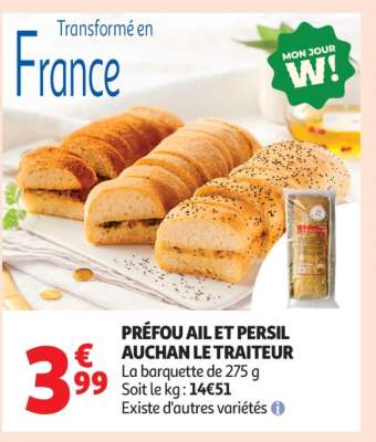 Préfou Ail Et Persil Auchan Le Traiteur