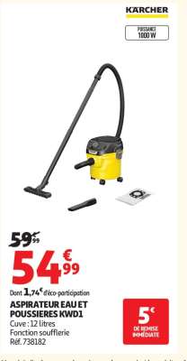 ASPIRATEUR EAU ET POUSSIERES KWD1