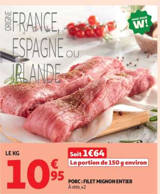 Porc : Filet Mignon Entier