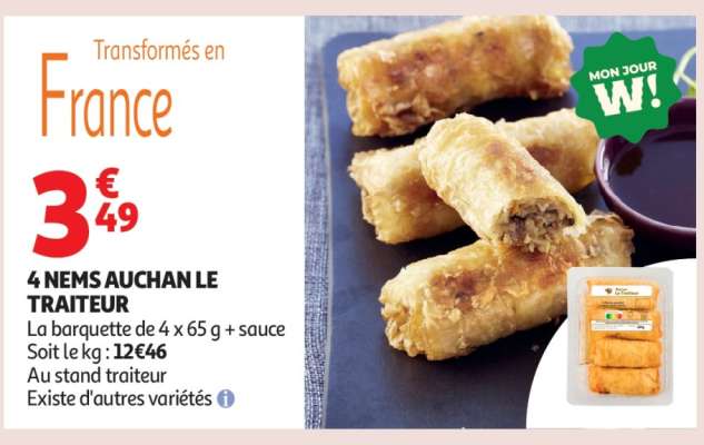 4 Nems Auchan Le Traiteur