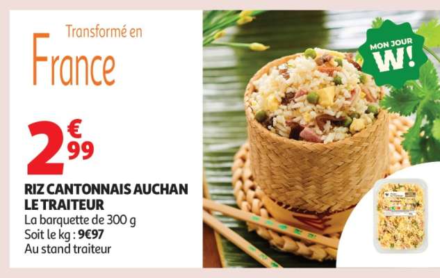 RIZ CANTONNAIS AUCHAN LE TRAITEUR