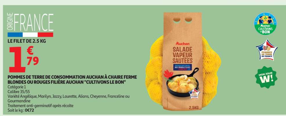 Pommes De Terre De Consommation Auchan