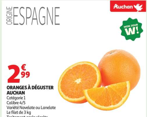 Oranges À Déguster Auchan