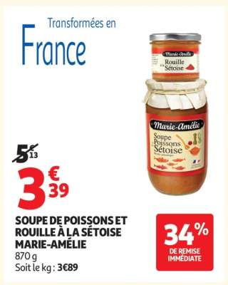 SOUPE DE POISSONS ET ROUILLE À LA SÉTOISE MARIE-AMÉLIE