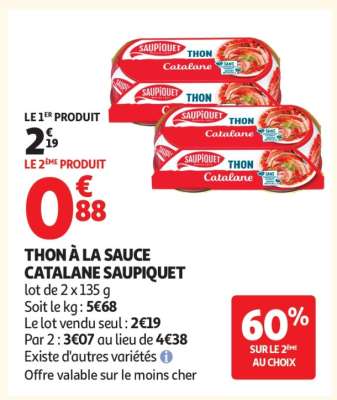 THON À LA SAUCE CATALANE SAUPIQUET