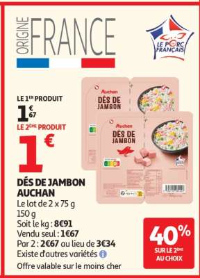 Dés De Jambon Auchan