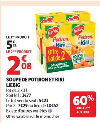 SOUPE DE POTIRON ET KIRI LIEBIG