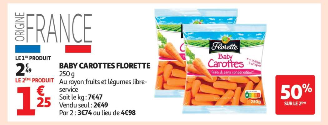 Baby Carottes Florette