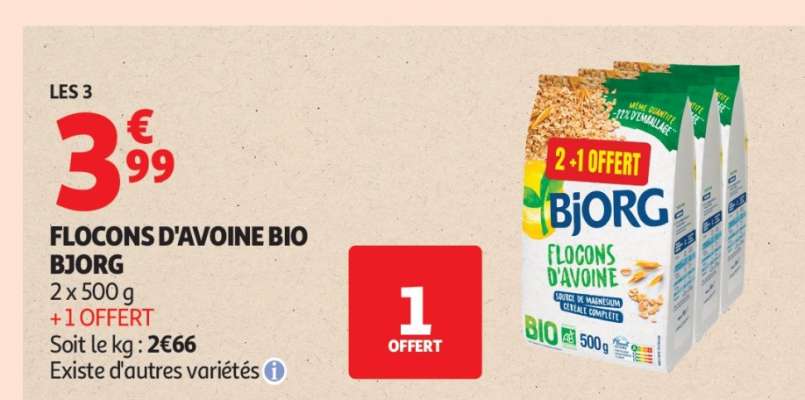 Flocons D'avoine Bio Bjorg