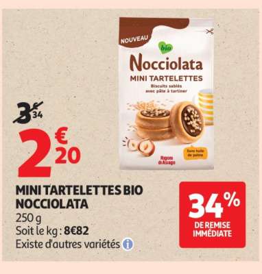 MINI TARTELETTES BIO "NOCCIOLATA"