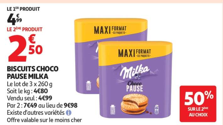 Biscuits Choco Pause Milka