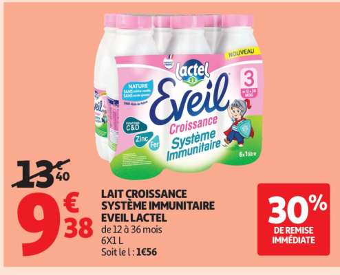 LAIT CROISSANCE SYSTÈME IMMUNITAIRE EVEIL LACTEL